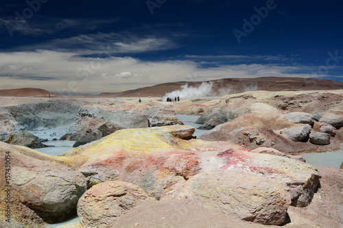 Sol de Manana geothermal field. Eduardo Avaroa Andean Fauna National Reserve. Bolivia photo