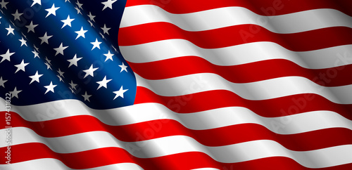 Ταπετσαρία τοιχογραφία United States Flag Vector