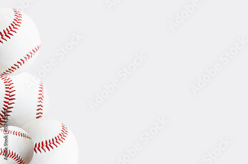 Photography Isolated baseballs for sports background or athletic image
