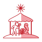 Christmas manger symbol icon vector illustration graphic design