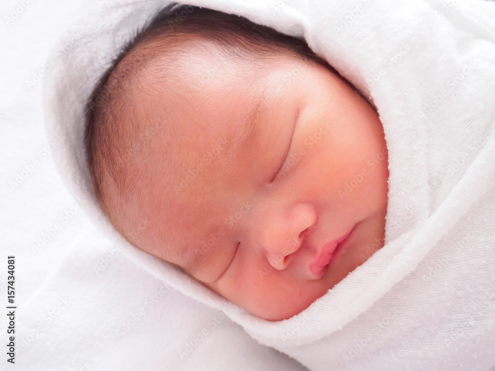 Cute newborn asian baby girl Cute newborn asian baby girl
