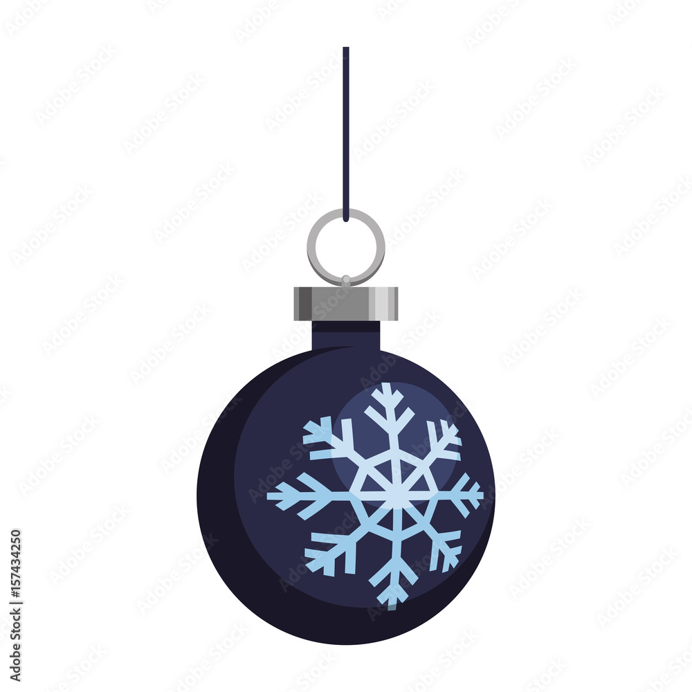 Fototapeta premium Christmas decorative ball icon vector illustration graphic design