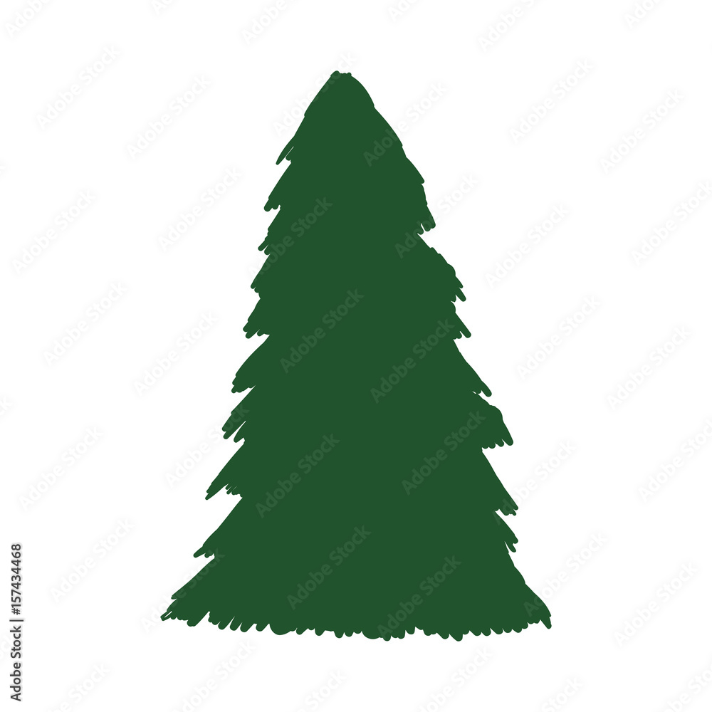 Tree pine christmas icon vector illustration graphic design