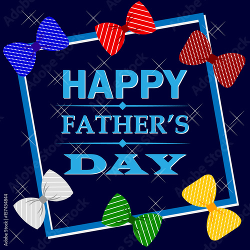 Father’s day congratulation card. Vector illustration