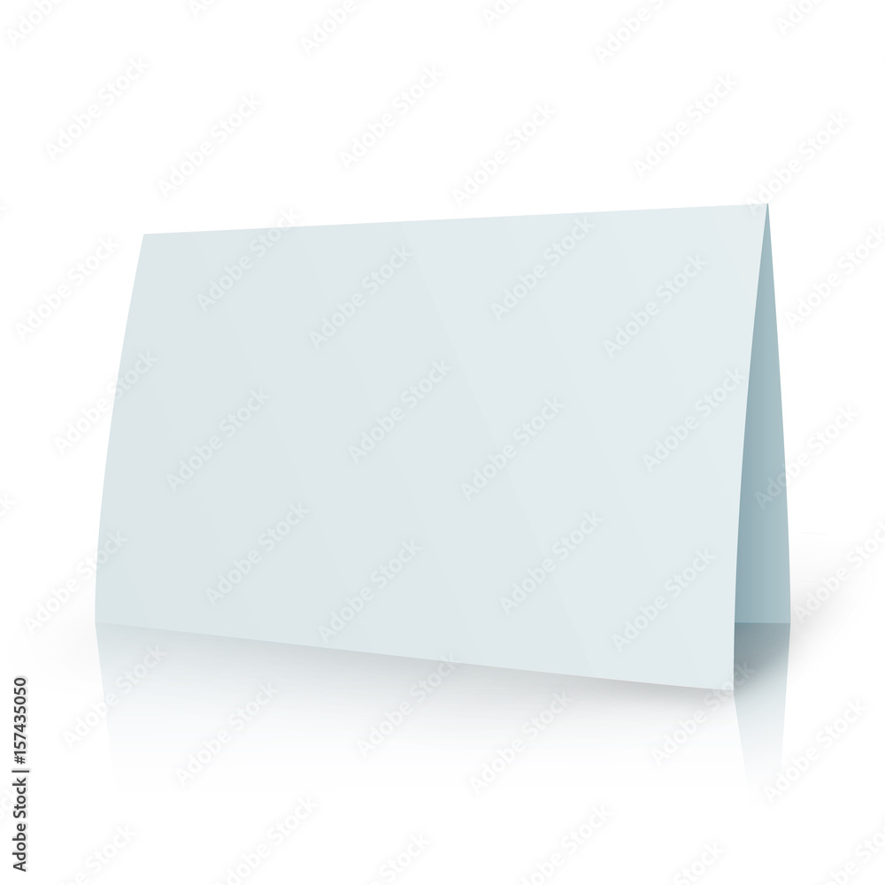 White Folder Paper Greeting Card Vector Template. Stationery Brochure For Presentation Card On Office Illustration White Folder Paper Greeting Card Vector Template. Stationery Brochure For Presentation Card On Office Illustration