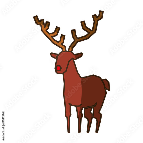 Reindeer christmas animal icon vector illustration graphic design