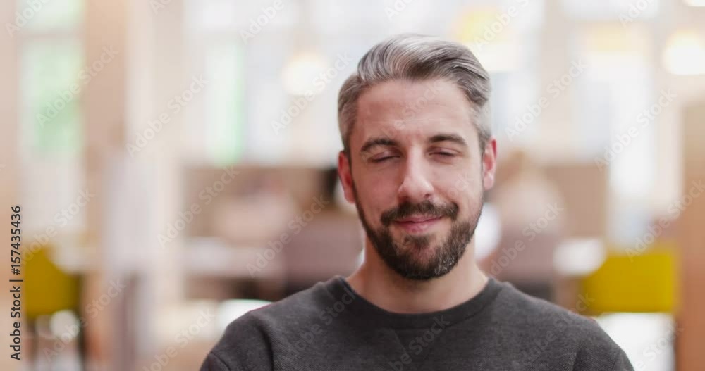 Portrait of male entrepreneur in a modern shared workplace Portrait of male entrepreneur in a modern shared workplace
