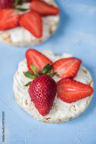 Strawberry sandwiches with ...