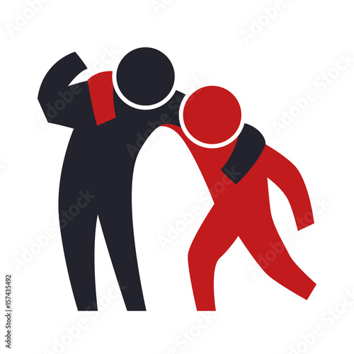 Person helping someone icon vector illustration graphic design