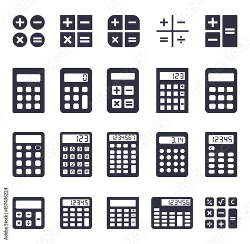 calculator icons set