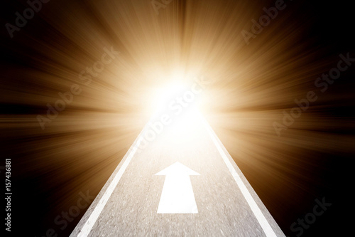 Road to the light of success