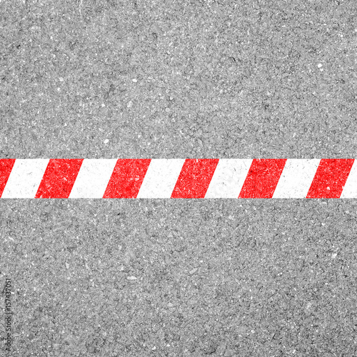 Red white line - limit, boundary, end © mantinov
