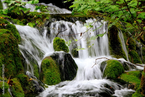 Majestic waterfall in the National Park Plitvice Lakes, Croatia