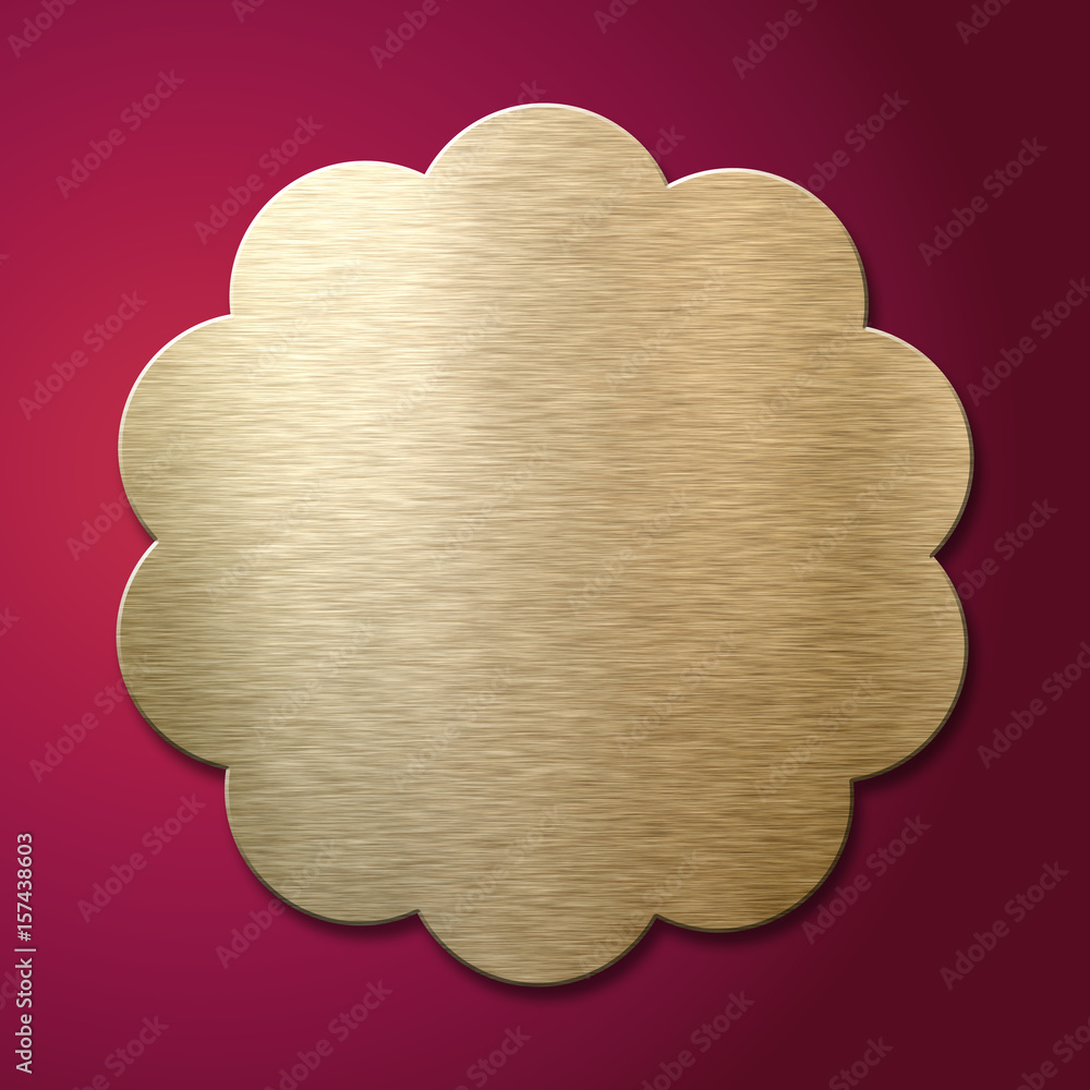 golden metal label over luxury red background golden metal label over luxury red background