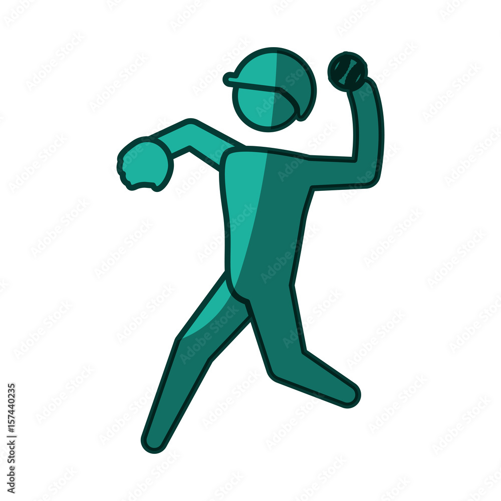 Baseball player pictogram icon vector illustration graphic design Baseball player pictogram icon vector illustration graphic design