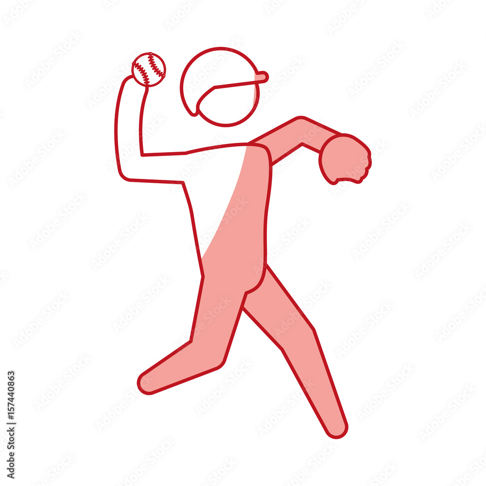 Baseball player pictogram icon vector illustration graphic design Baseball player pictogram icon vector illustration graphic design