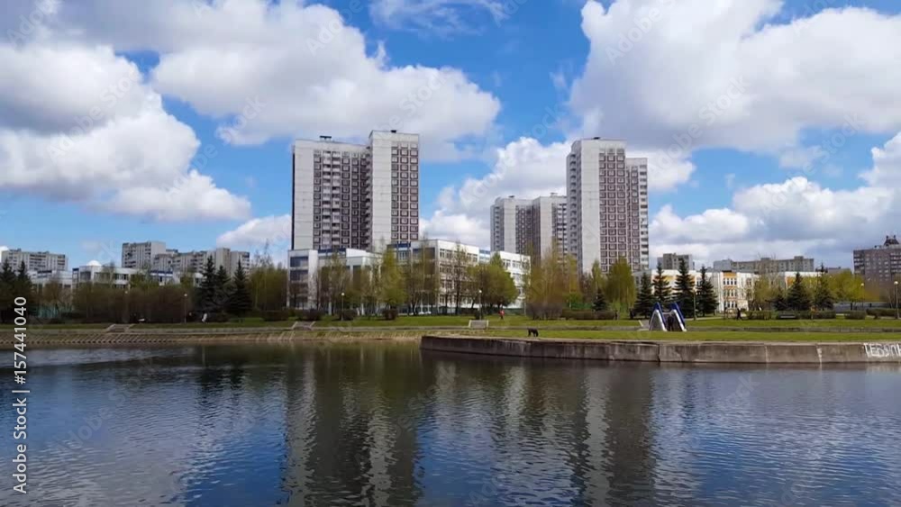 Pond in Zelenograd in Moscow, Russia Pond in Zelenograd in Moscow, Russia