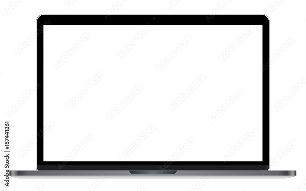 Modern silver - black laptop isolated on white Modern silver - black laptop isolated on white