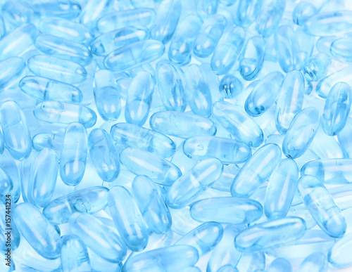 Surface coated with softgel pills