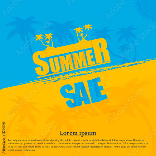Summer Sale banner design template