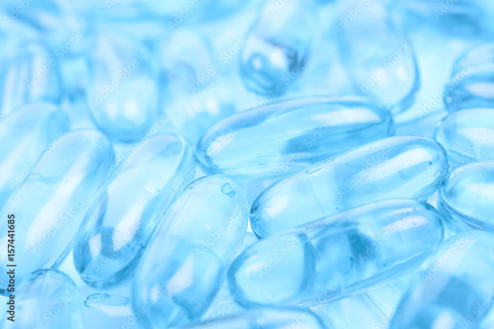 Surface coated with softgel pills Surface coated with softgel pills