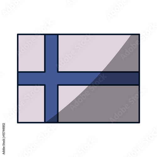 Finland flag emblem icon vector illustration graphic design