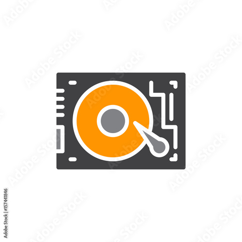 HDD, Hard disk drive vector icon, colorful sign