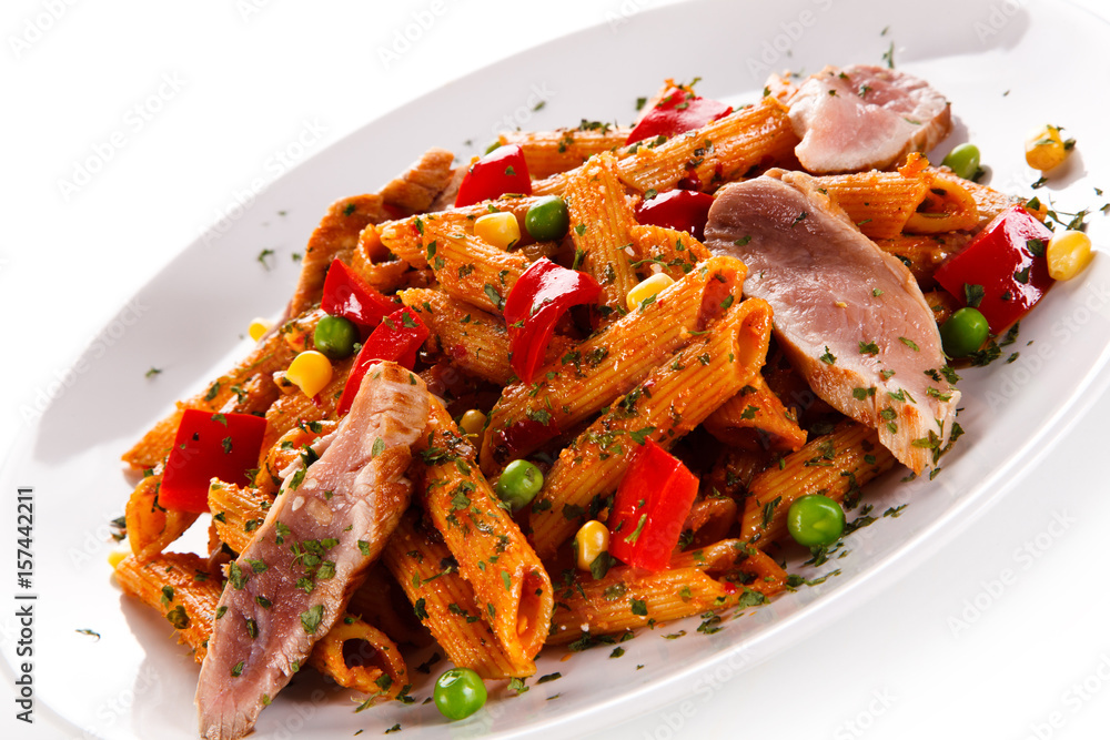 Pasta with meat and tomato sauce Pasta with meat and tomato sauce