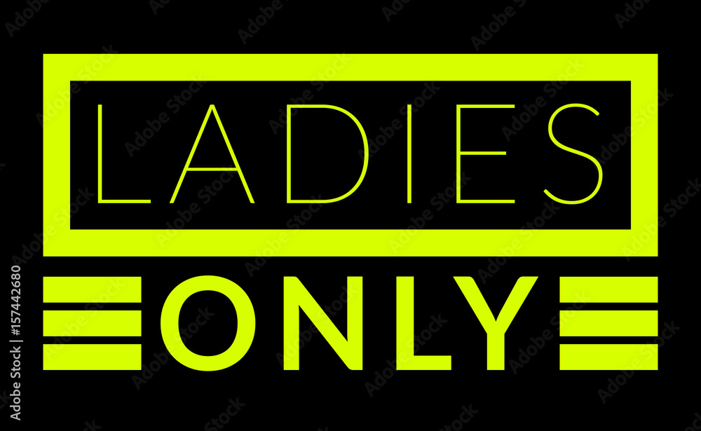 Ladies Only Sign Stock Illustration