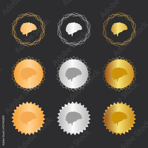 Gehirn - Bronze, Silber, Gold Medaillen
