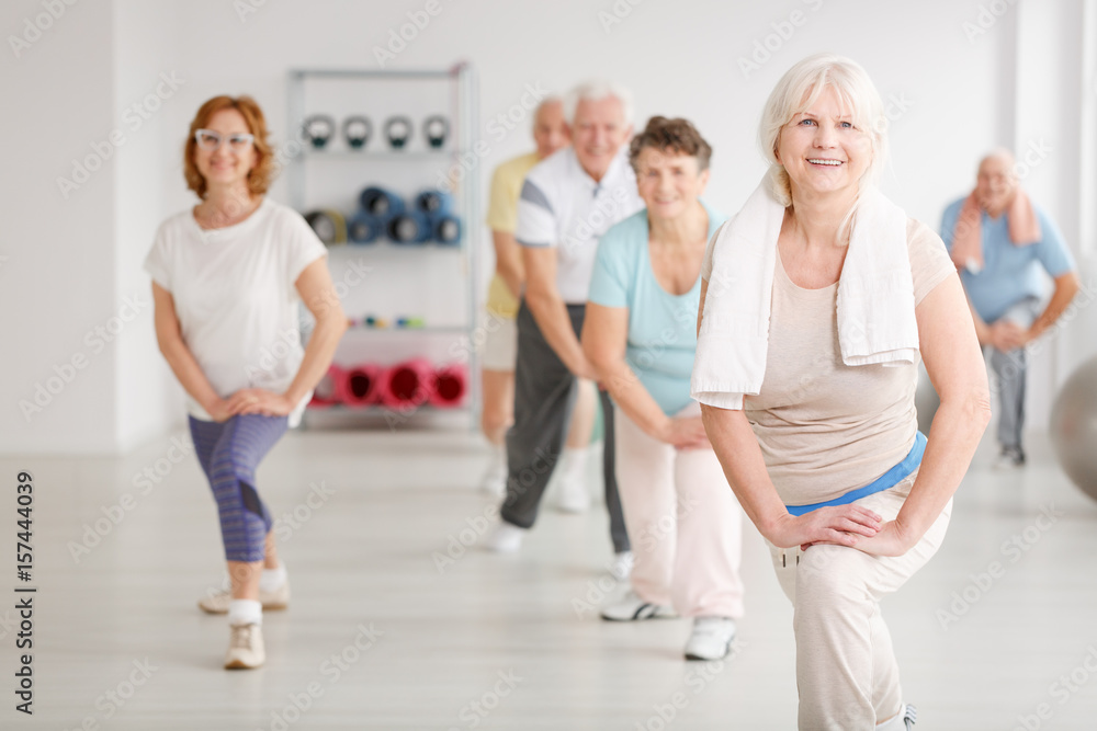 Fototapeta premium Exercising in group