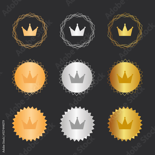 Krone Luxus - Bronze, Silber, Gold Medaillen