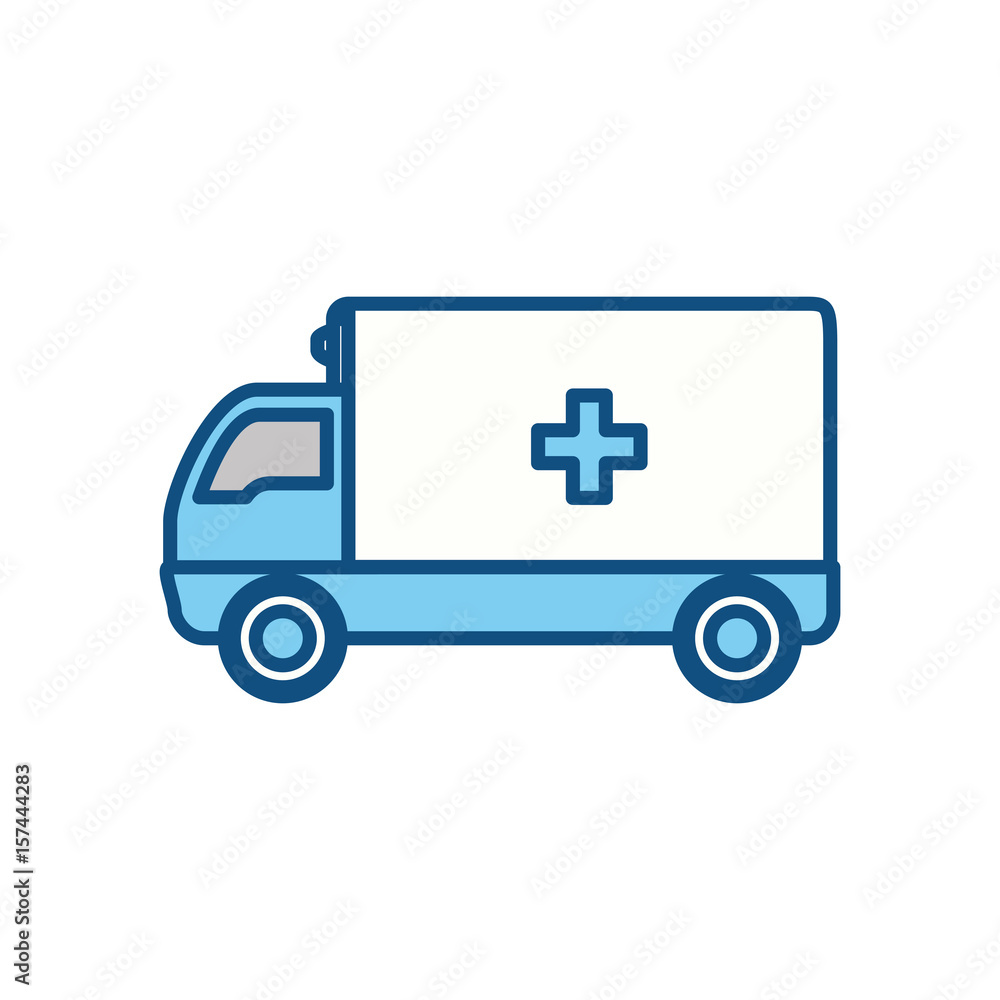 Ambulance emergency vehicle icon vector illustration graphic design Ambulance emergency vehicle icon vector illustration graphic design