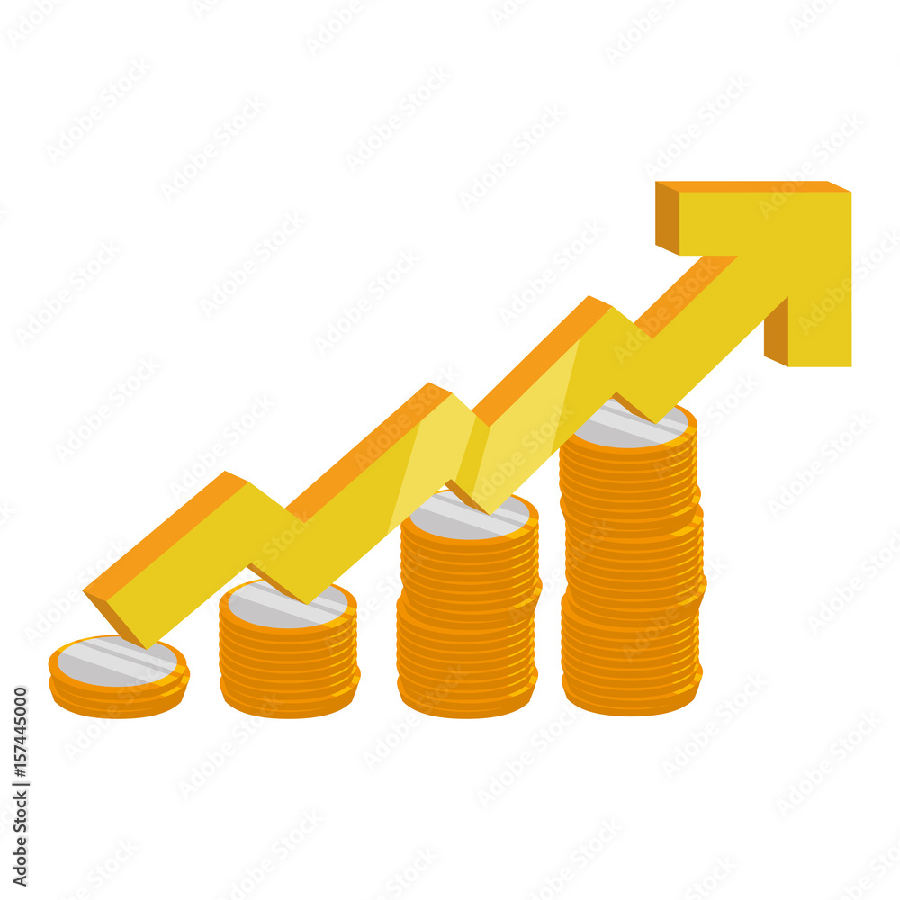 Increasing stats symbol icon vector illustration graphic design Increasing stats symbol icon vector illustration graphic design