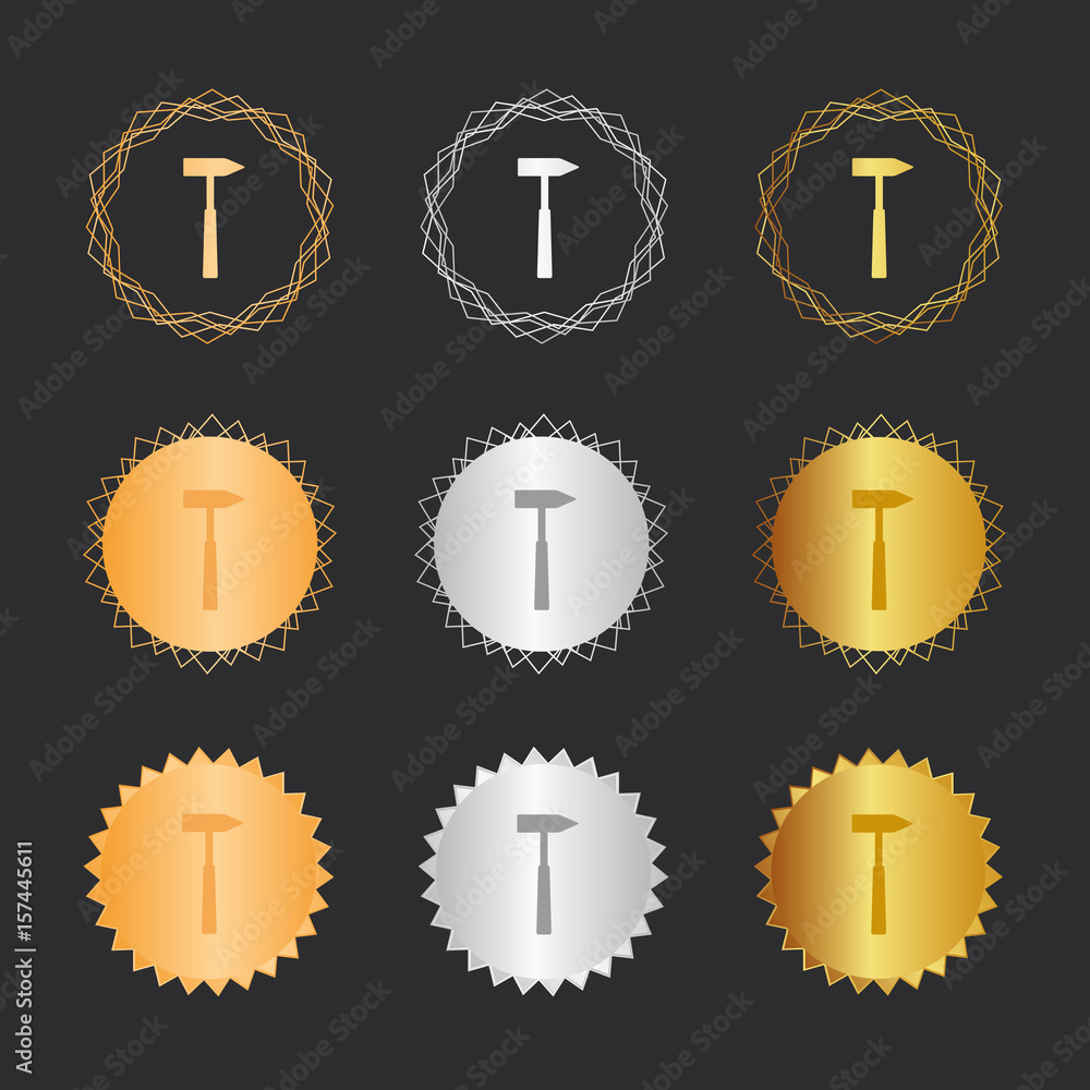 Hammer - Bronze, Silber, Gold Medaillen Hammer - Bronze, Silber, Gold Medaillen