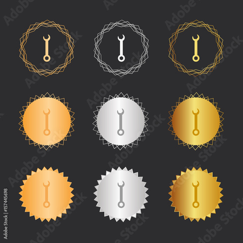 Maulschlüssel - Bronze, Silber, Gold Medaillen