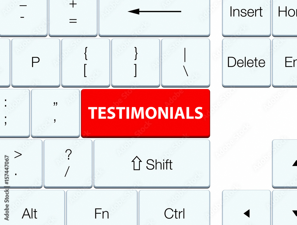 Testimonials red keyboard button Testimonials red keyboard button