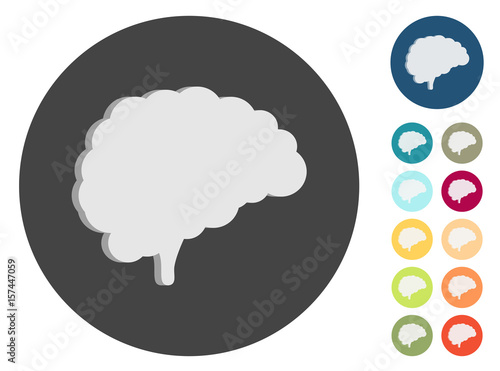 3D Icons - Gehirn Profil
