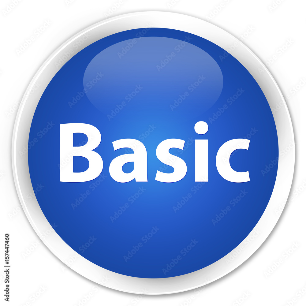 Basic premium blue round button Basic premium blue round button