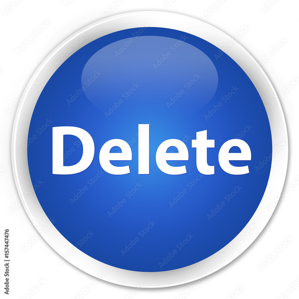 Delete premium blue round button Delete premium blue round button
