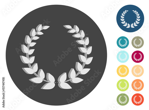 3D Icons - Lorbeerkranz - Auszeichung