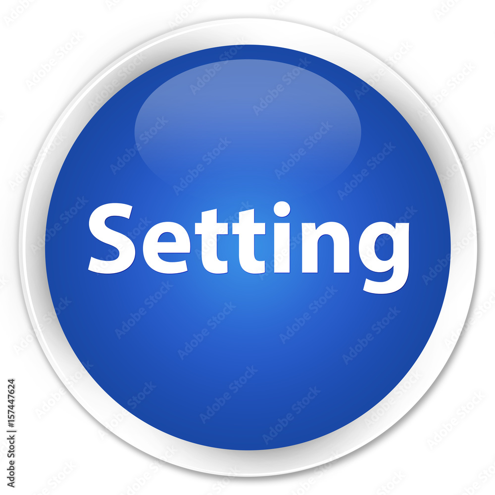 Setting premium blue round button Setting premium blue round button