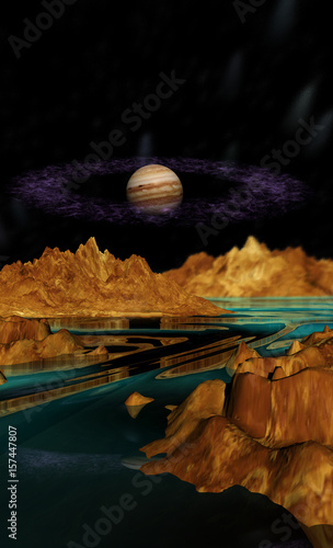 Fototapeta Naklejka Na Ścianę i Meble -  espace - galaxie lointaine
