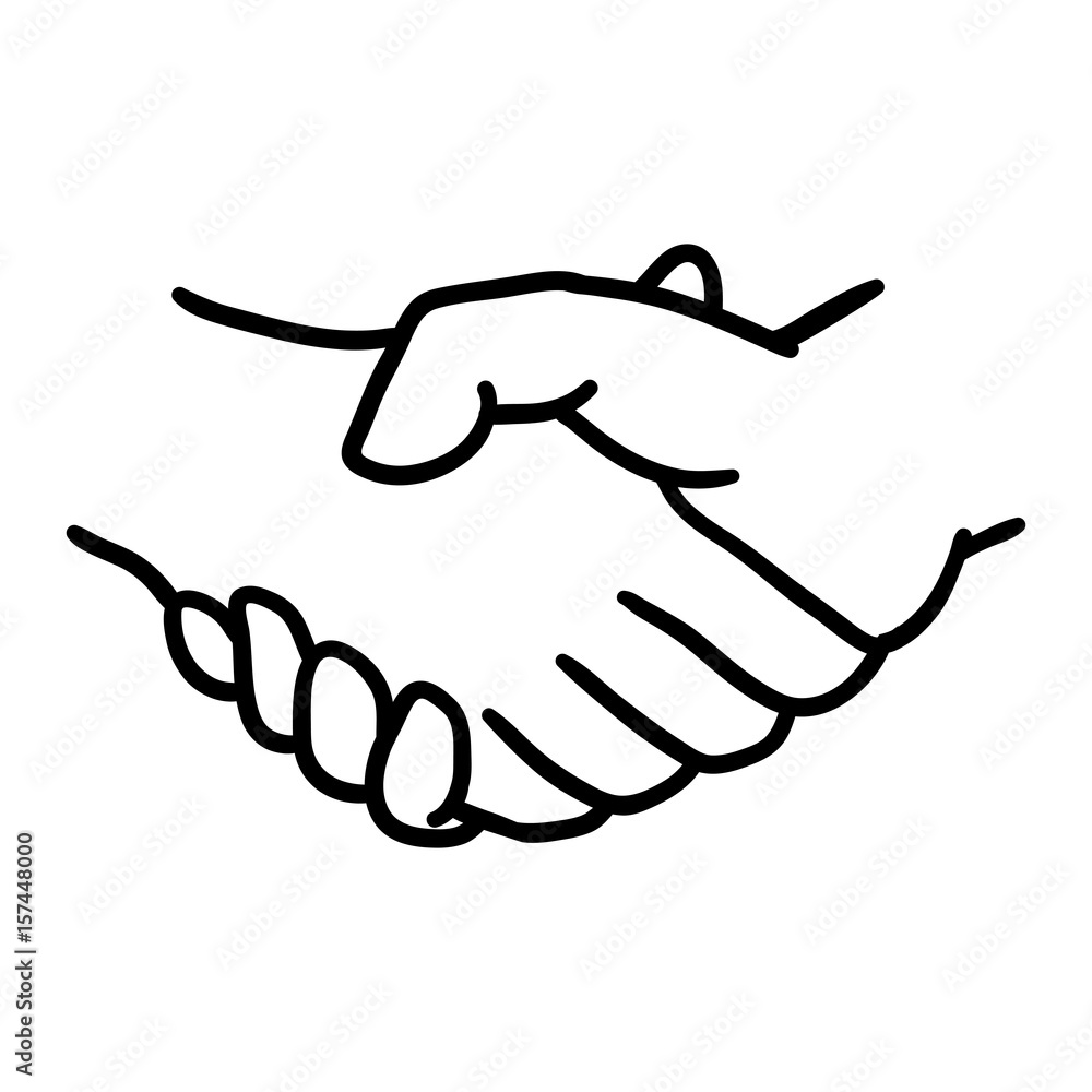 Obraz premium Handshake business symbol icon vector illustration graphic design