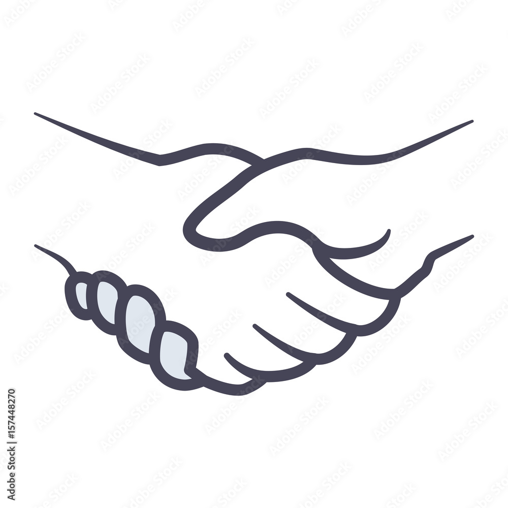 Handshake business symbol icon vector illustration graphic design Handshake business symbol icon vector illustration graphic design