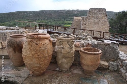 Large pots for olive oil, Knossos Palace, Heraclean, Crete, Greece