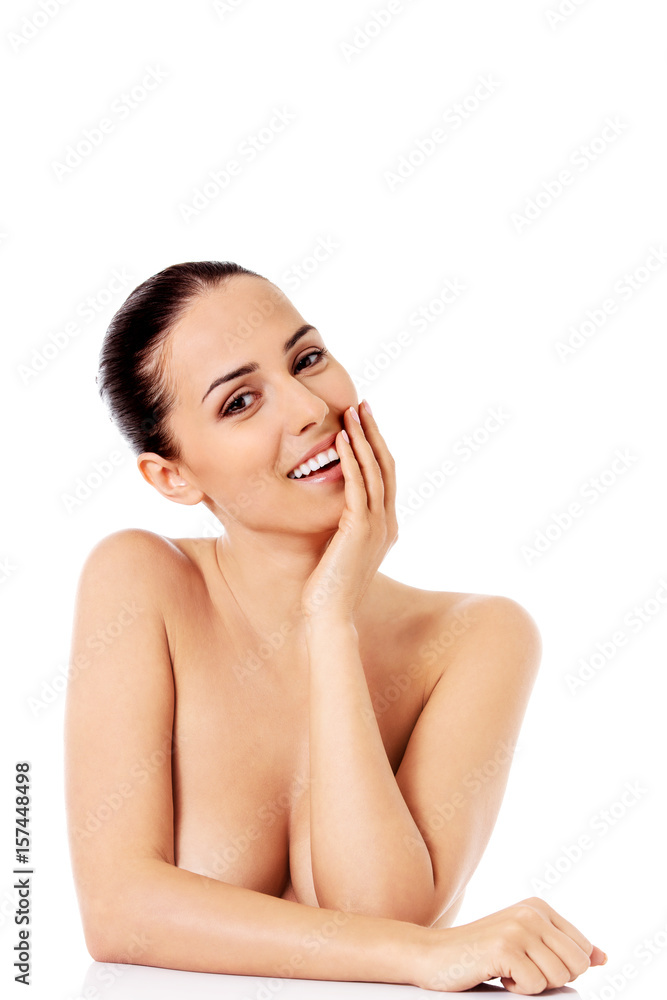 Beauty woman face with perfect fresh clean skin Beauty woman face with perfect fresh clean skin