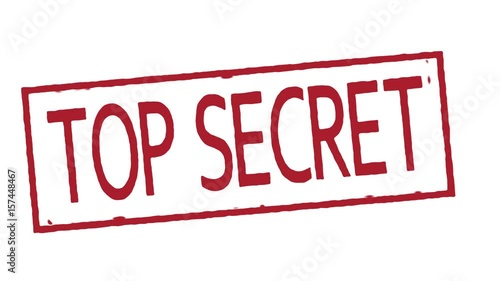 top secret stamp on green screen white and black
