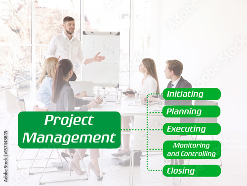 Business trainer giving pre...