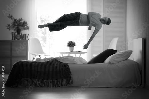 Sleep paralysis concept. Yo...